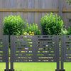 Air Conditioner Fence For Outdoor Units, Metal Privacy Fence Cover, 3 Fence Panel