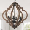 Farmhouse Chandelier- 6 Light Rustic Light Fixture