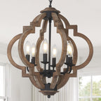 Farmhouse Chandelier- 6 Light Rustic Light Fixture
