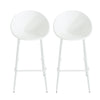 Modern Gable Outdoor Barstool Set of 2 in White