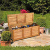 46 Gallon Acacia Wood Storage Bench Box for Patio, Garden, Balcony or Deck