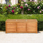 46 Gallon Acacia Wood Storage Bench Box for Patio, Garden, Balcony or Deck