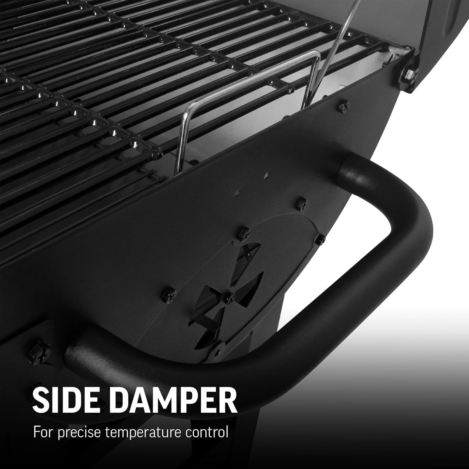 Char-Griller ® Dual-Function 2-Burner 24,000 BTU Propane Gas and Charcoal Combination Grill and Smoker with 870 Cooking Square Inches in Black, Model E5030