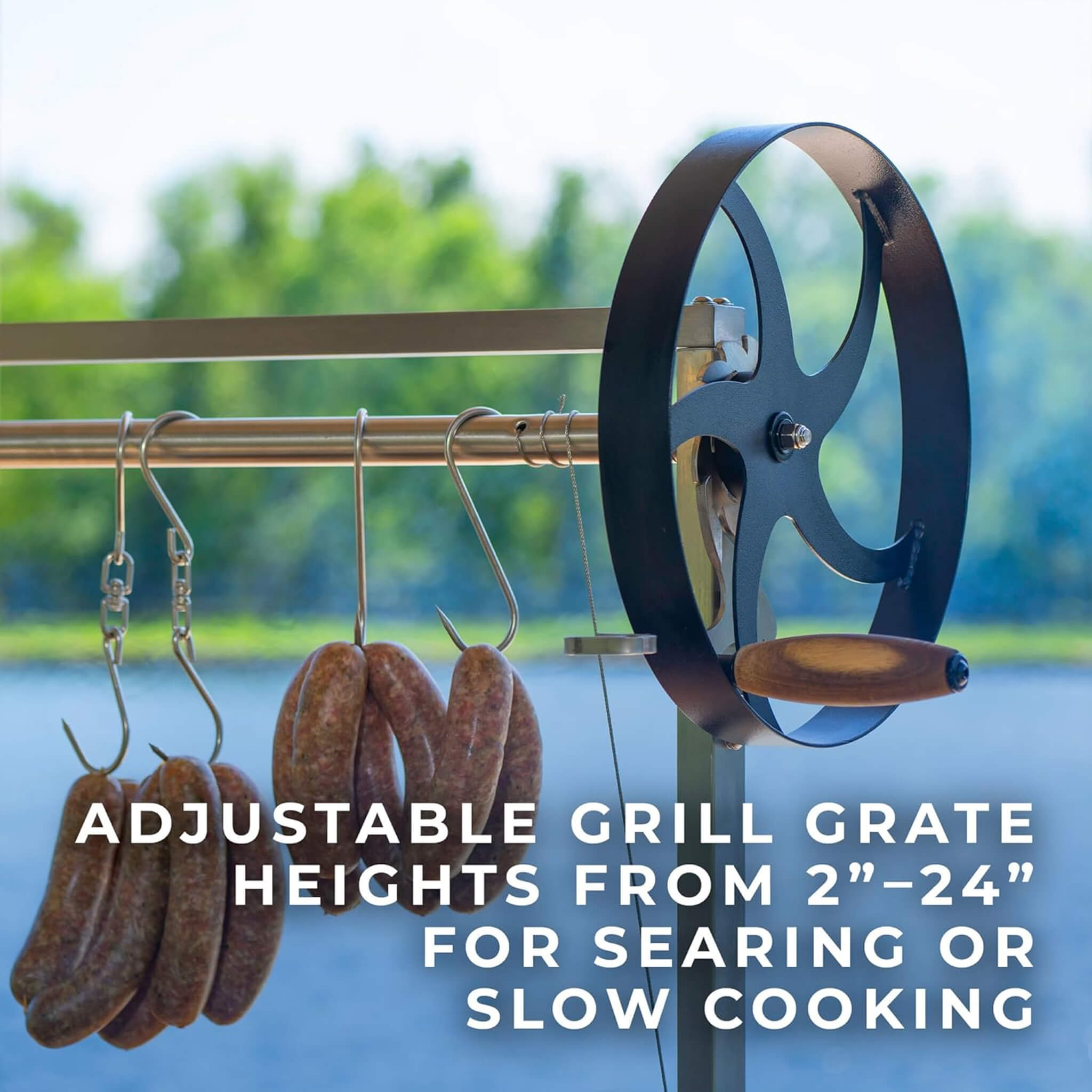 Heavy-Duty Argentine Santa Maria Heritage Wood Fire And Charcoal BBQ Grill