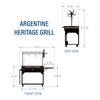 Heavy-Duty Argentine Santa Maria Heritage Wood Fire And Charcoal BBQ Grill