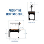 Heavy-Duty Argentine Santa Maria Heritage Wood Fire And Charcoal BBQ Grill