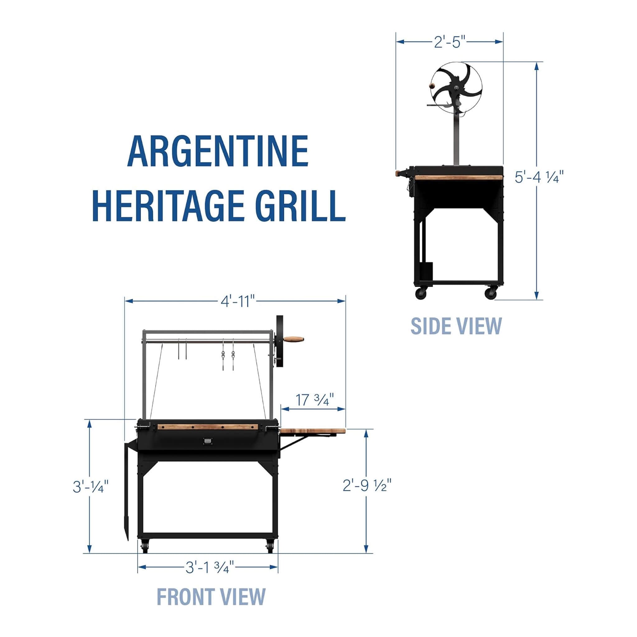 Heavy-Duty Argentine Santa Maria Heritage Wood Fire And Charcoal BBQ Grill