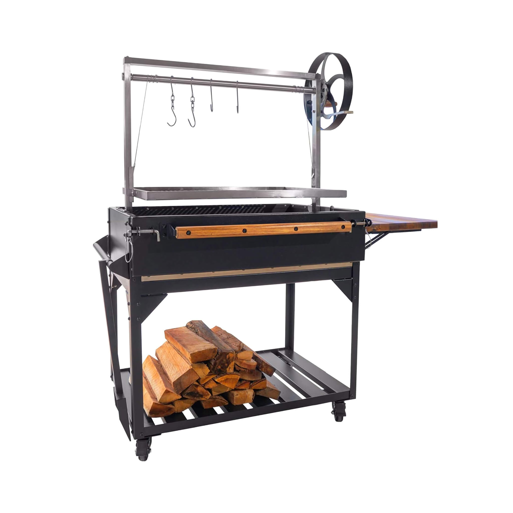 Heavy-Duty Argentine Santa Maria Heritage Wood Fire And Charcoal BBQ Grill