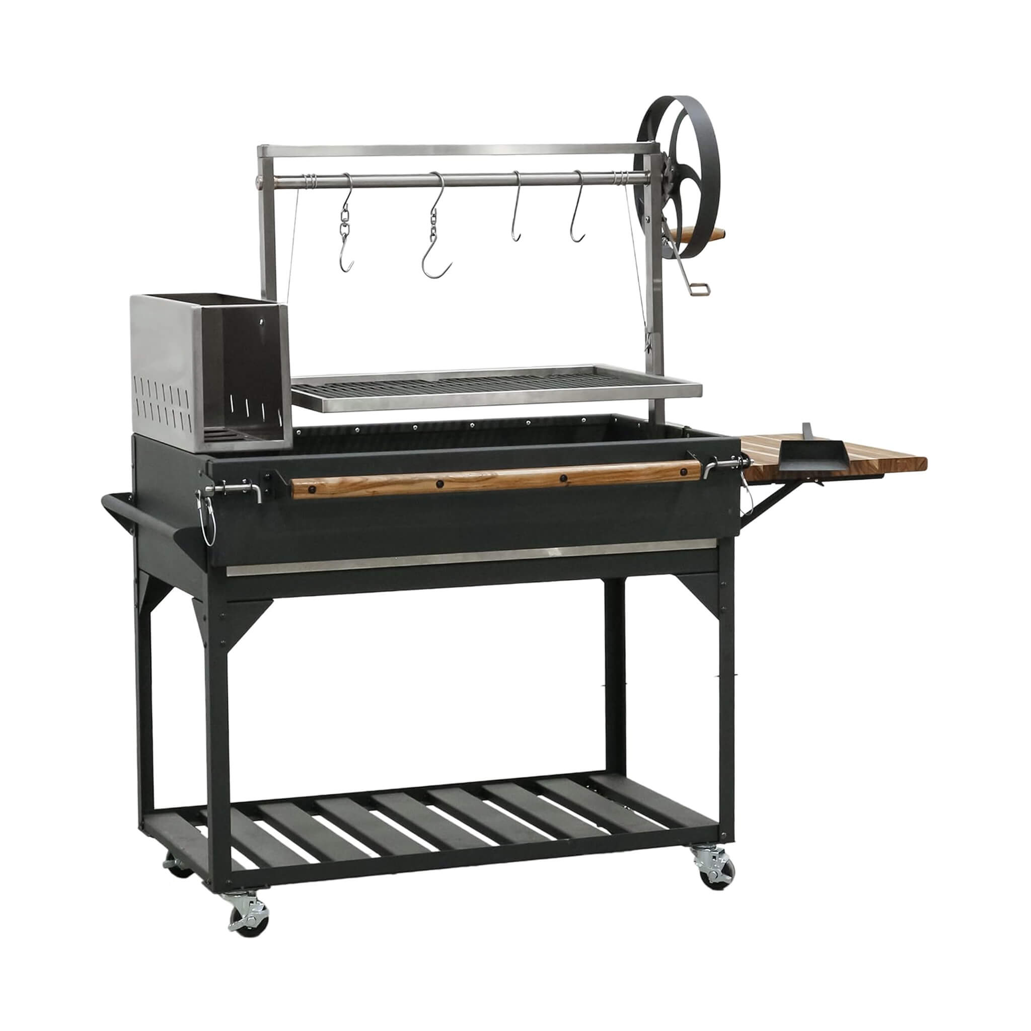 5 X 2 FT Heavy-Duty Argentine Santa Maria Wood Fire And Charcoal BBQ Grill With Brasero