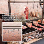 5 X 2 FT Heavy-Duty Argentine Santa Maria Wood Fire And Charcoal BBQ Grill With Brasero