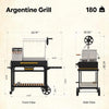 5 X 3 FT Heavy-Duty Argentine Santa Maria All-In-One BBQ Grill With Brasero