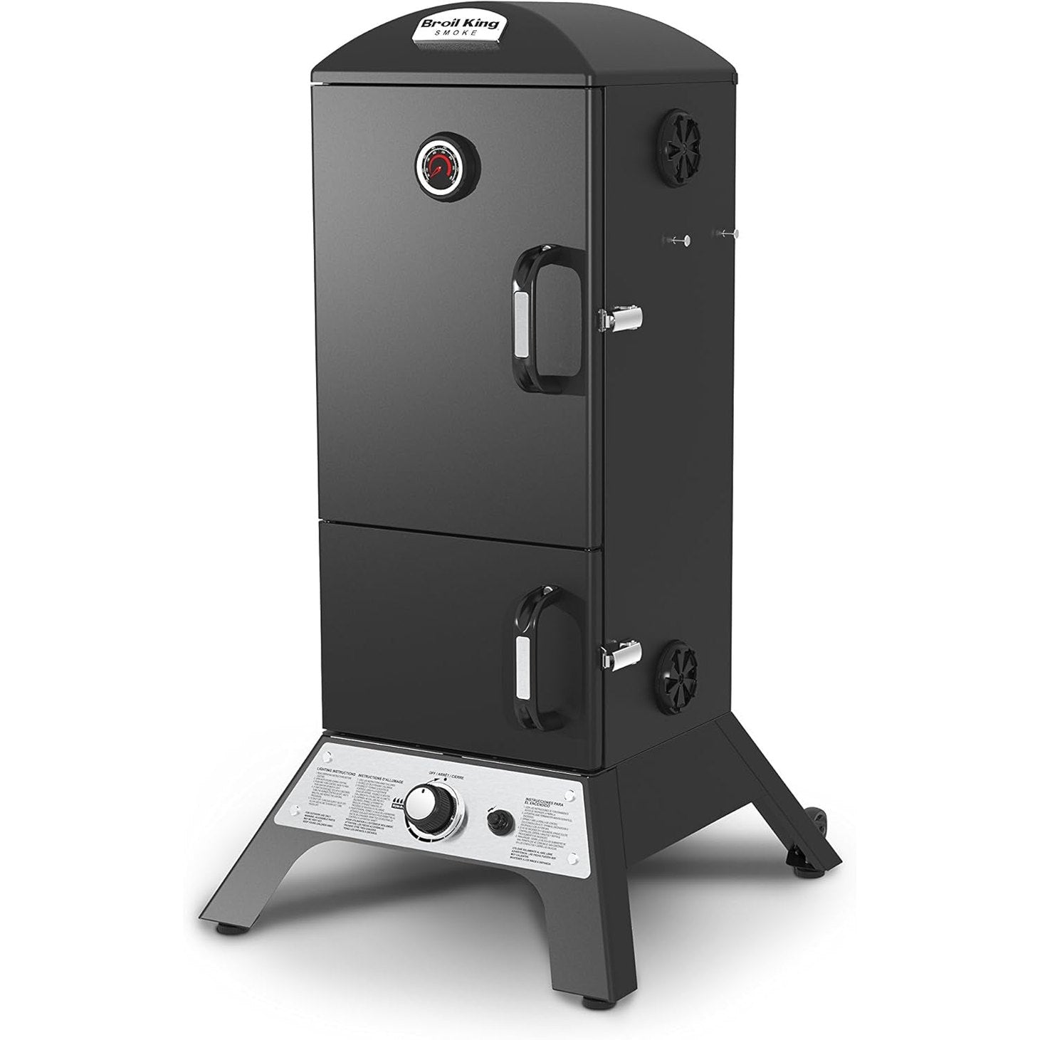 Broil King - 923617 Vertical Natural Gas Cabinet Smoker, Black