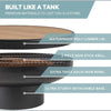 32 Inch round Fire Pit Table with Fire Pit Grill, Extra Thick, Heavy Duty Fire Bowl, Deep Outdoor Firepit, Wood Burning Firepits for outside Patio, Backyard Fire Pits, Large BBQ Pit