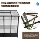 06 X 08 FT Heavy-Duty Outdoor Polycarbonate Greenhouse With Fully Automatic Temperature Control Vent