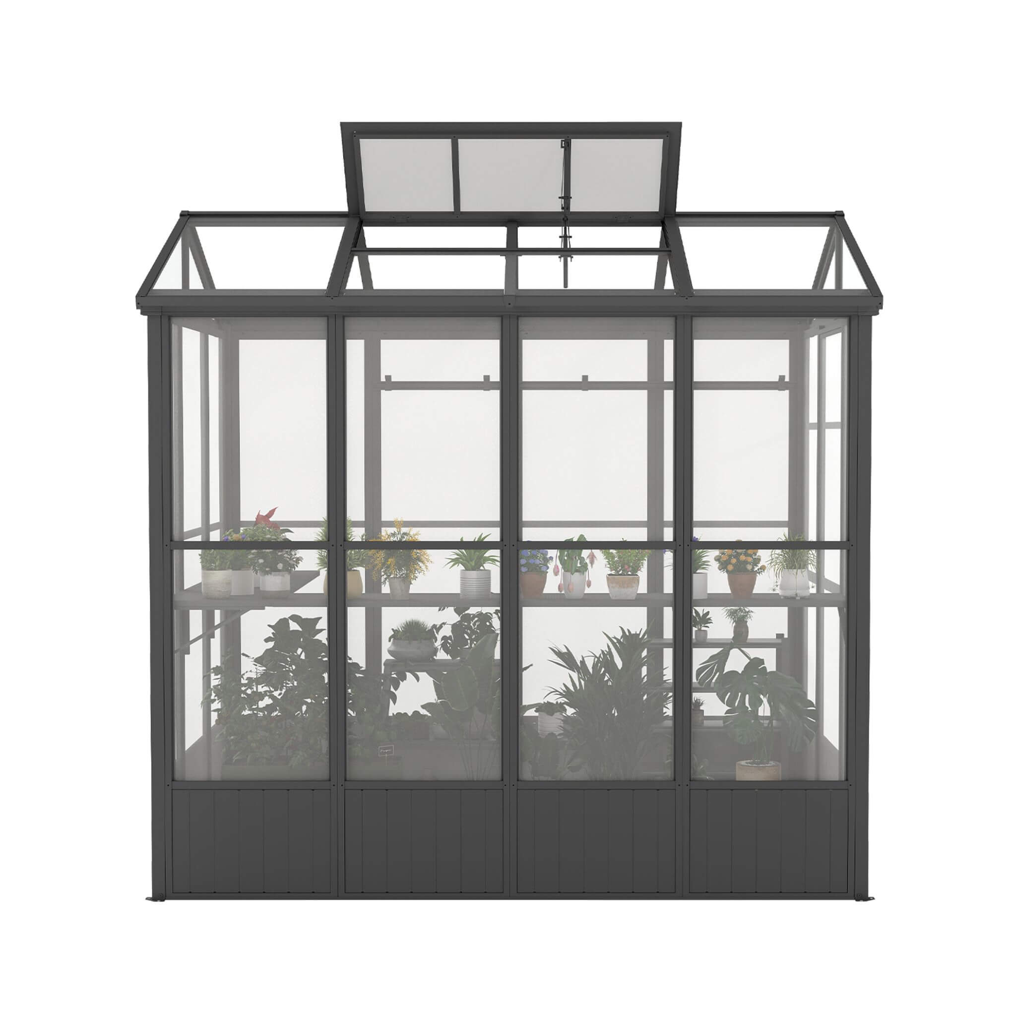 06 X 08 FT Heavy-Duty Outdoor Polycarbonate Greenhouse With Fully Automatic Temperature Control Vent