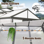 06 X 08 FT Heavy-Duty Outdoor Polycarbonate Greenhouse With Fully Automatic Temperature Control Vent