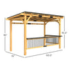 6 X 13 FT  Premium Outdoor Hardtop Wooden BBQ Grill Gazebo
