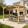 6 X 13 FT  Premium Outdoor Hardtop Wooden BBQ Grill Gazebo