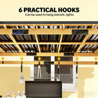 6 X 13 FT  Premium Outdoor Hardtop Wooden BBQ Grill Gazebo