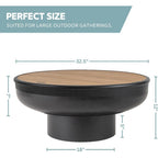 32 Inch round Fire Pit Table with Fire Pit Grill, Extra Thick, Heavy Duty Fire Bowl, Deep Outdoor Firepit, Wood Burning Firepits for outside Patio, Backyard Fire Pits, Large BBQ Pit
