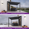 8 X 10 FT Modern Louvered Aluminum Pergola With Sloped Roof