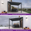 8 X 12 FT Modern Louvered Aluminum Pergola With Sloped Roof