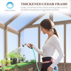 8 X 16FT Large Heavy-Duty Outdoor Wooden Greenhouse with 6MM Polycarbonate Panels