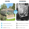 8 X 16FT Large Heavy-Duty Outdoor Wooden Greenhouse with 6MM Polycarbonate Panels