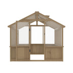 8 X 16FT Large Heavy-Duty Outdoor Wooden Greenhouse with 6MM Polycarbonate Panels