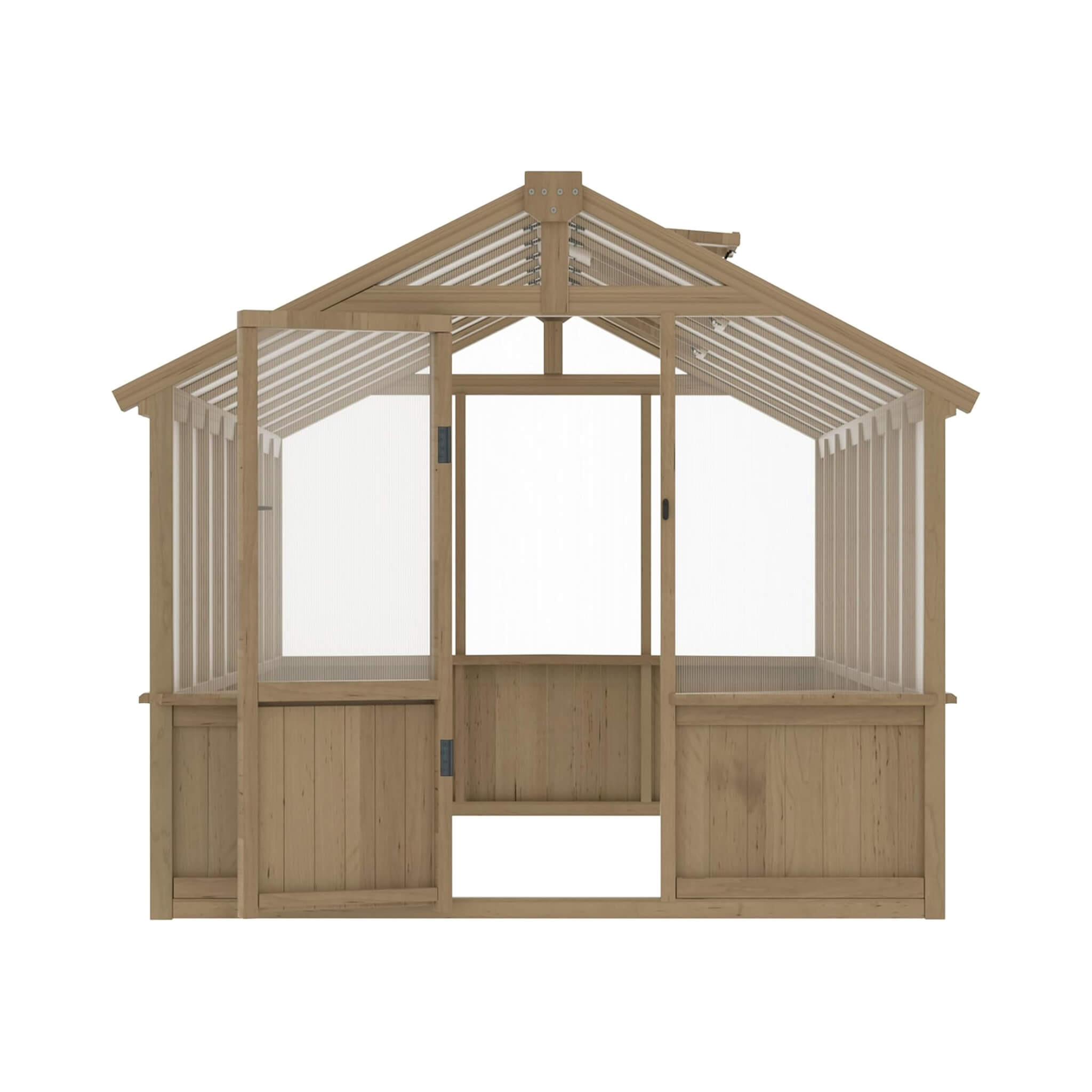 8 X 16FT Large Heavy-Duty Outdoor Wooden Greenhouse with 6MM Polycarbonate Panels
