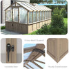 8 X 16FT Large Heavy-Duty Outdoor Wooden Greenhouse with 6MM Polycarbonate Panels