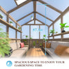 8 X 16FT Large Heavy-Duty Outdoor Wooden Greenhouse with 6MM Polycarbonate Panels