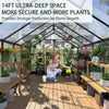 [08X16FT] Premium Outdoor Walk-In Polycarbonate Greenhouse With Roof Vents & Sliding Doors, 4MM (SAK72649)