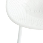 Modern Gable Outdoor Barstool Set of 2 in White
