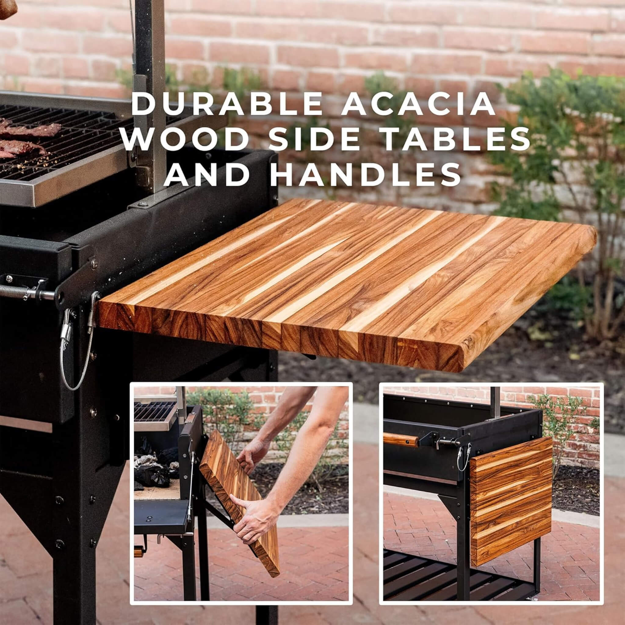 9 X 2 FT Extra-Large Argentine Santa Maria Wood Fire And Charcoal BBQ Grill With Brasero