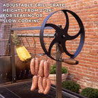 9 X 2 FT Extra-Large Argentine Santa Maria Wood Fire And Charcoal BBQ Grill With Brasero