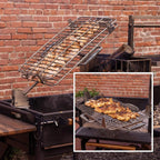 9 X 2 FT Extra-Large Argentine Santa Maria Wood Fire And Charcoal BBQ Grill With Brasero