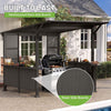 9 X 10 Ft  Premium Outdoor Hardtop Grill Gazebo with Shelves