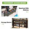 9 X 10 Ft  Premium Outdoor Hardtop Grill Gazebo with Shelves