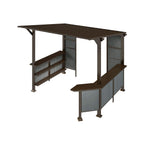 9 X 10 Ft  Premium Outdoor Hardtop Grill Gazebo with Shelves