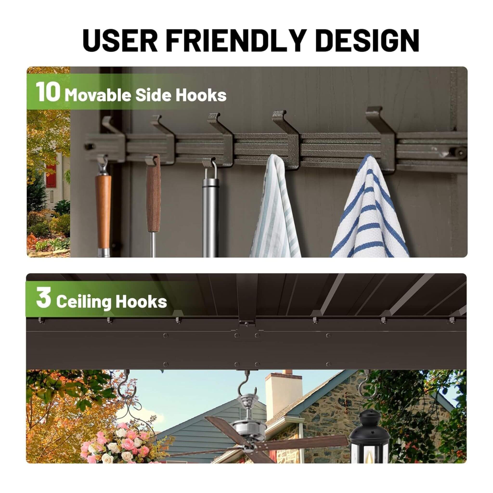 9 X 10 Ft  Premium Outdoor Hardtop Grill Gazebo with Shelves