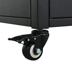 Foldable Outdoor Prep Station BBQ Cart Patio Dining Cart