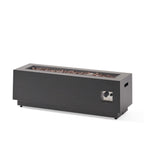 Modern Dark Grey 40' Outdoor Iron Propane Fire Pit