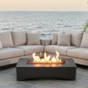 56" Propane Fire Pit Table, Rectangular Outdoor Gas Fire Pit - Dark Gray