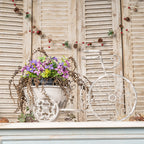 Rustic Bicycle Metal Wire Wall Planter Basket