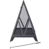 Sunnydaze Majestic Pyramid Steel Mesh Wood Burning Fire Bowl Pit