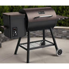 King Chii 456 Sq. In. Wood Pellet Grill and Smoker BBQ with PID Auto Temperature Control in Bronze