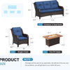 Outdoor Patio Furniture Set with Fire Pit Table