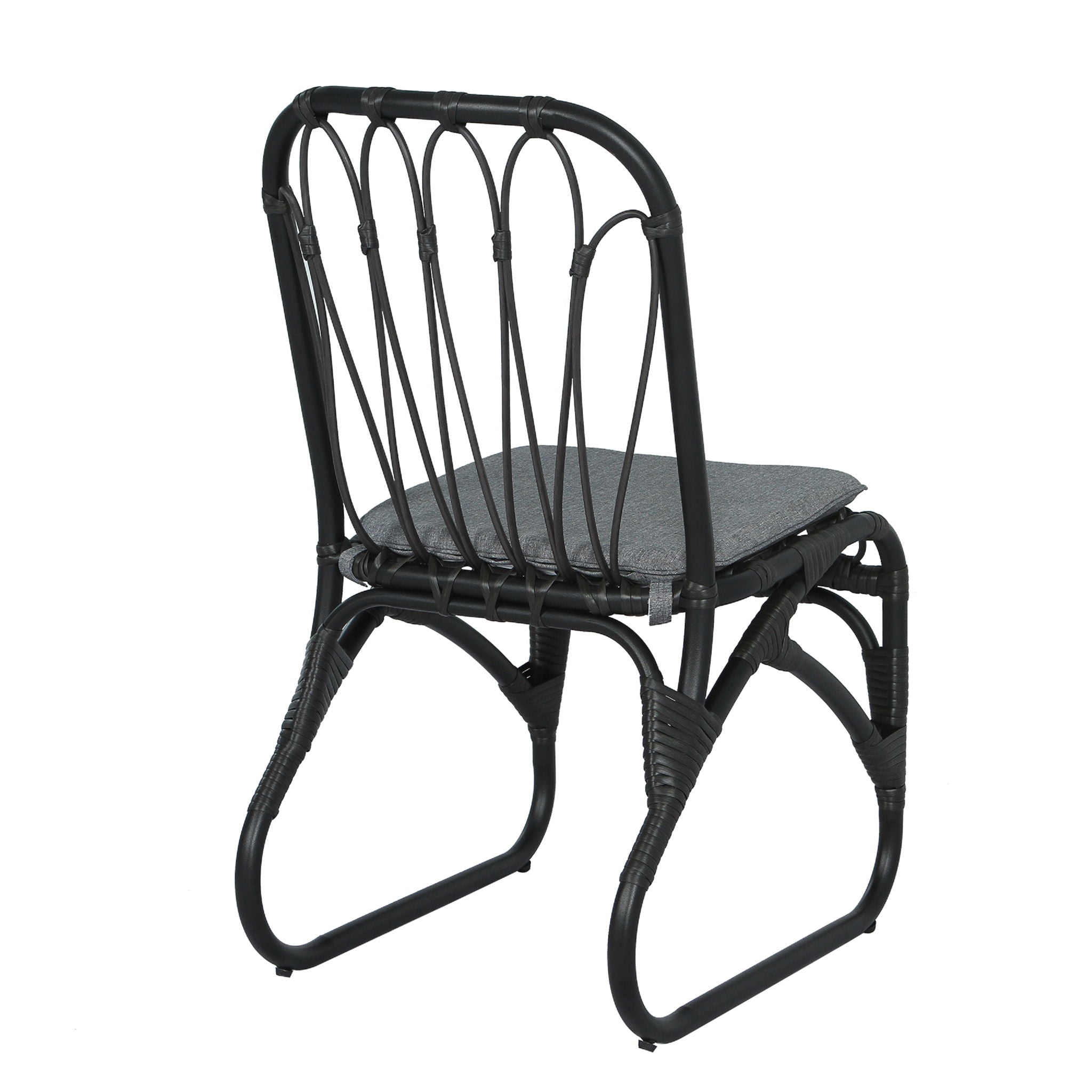 Outdoor Wicker Dining Chairs With Washable Cushions (Set of 2)