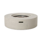 Modern Lightweight Concrete Outdoor Circular Fire Pit 50,000 BTU